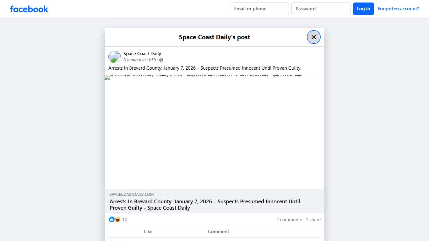 Arrests In Brevard County: January 7,... - Space Coast Daily Facebook